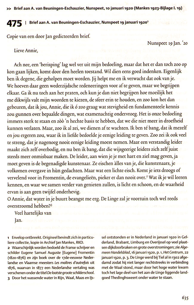 brief aan "annie"...