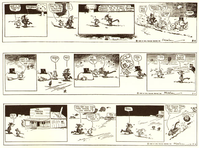 pagina met drie strips...