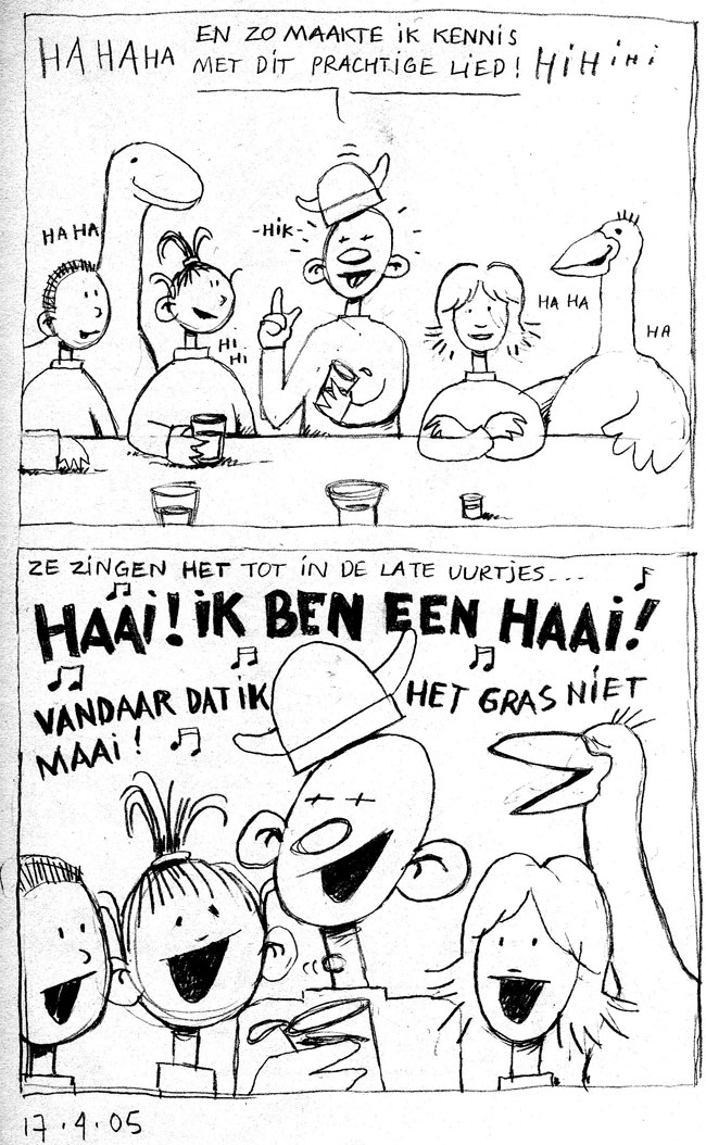 vandaar dat ik het gras niet maai...