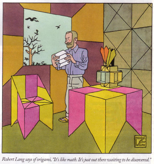 bij een artikel over een origamikunstenaar...