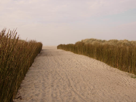 altijd een bijzonder moment, als de zee echt in zicht komt...