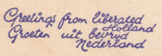 groeten uit bevrijd nederland