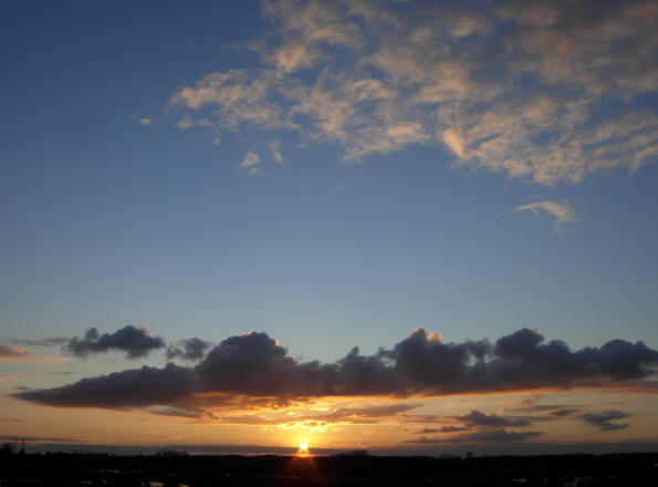 tegen zonsondergang was het iets rustiger...