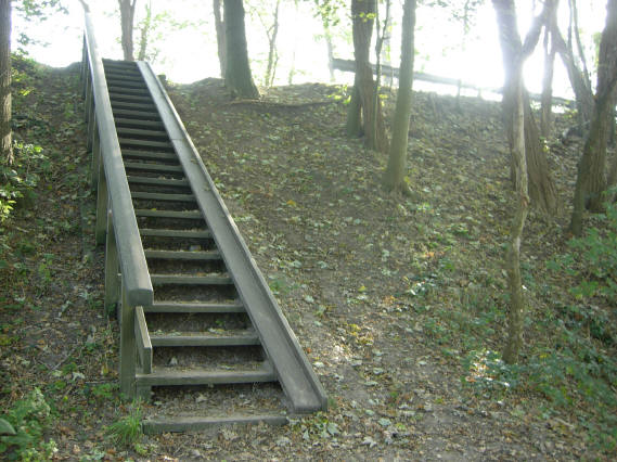 een trap om het spoor over te steken...