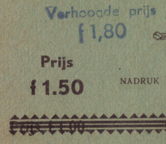 verhoogde prijs...