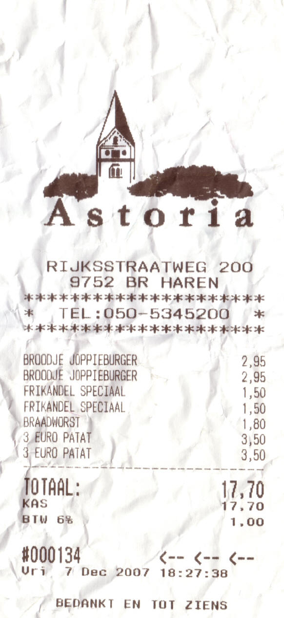3 euro patat 3,50....?....