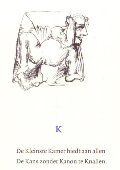 de letter k...