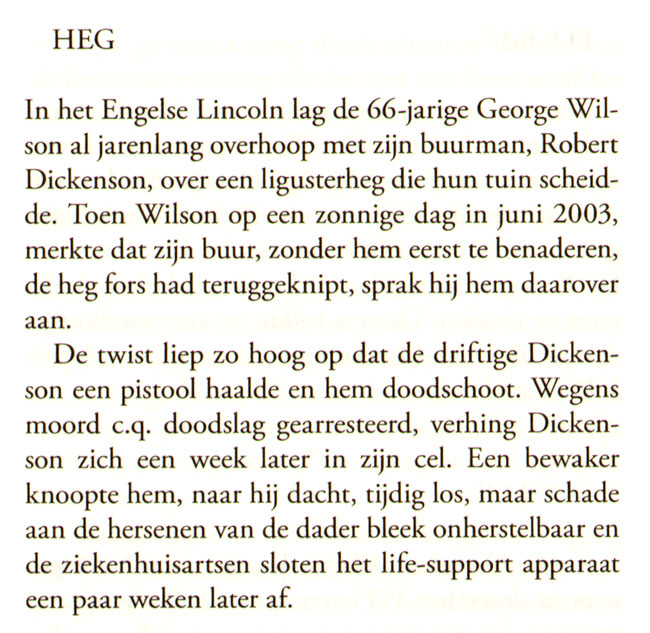 een heg en twee doden...