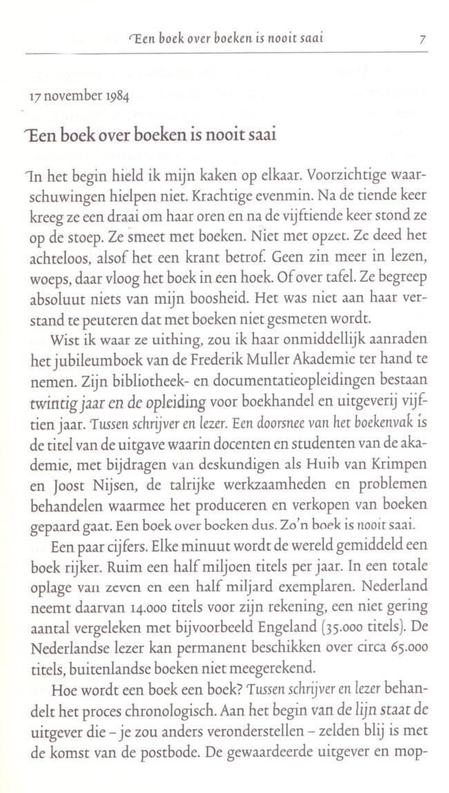 een boek over boeken is nooit saai...