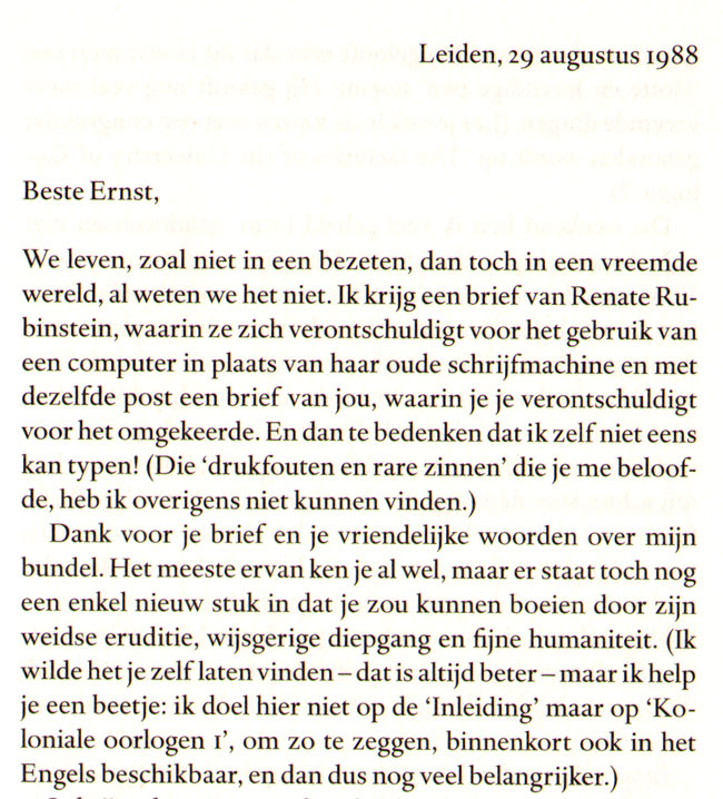 beste ernst...