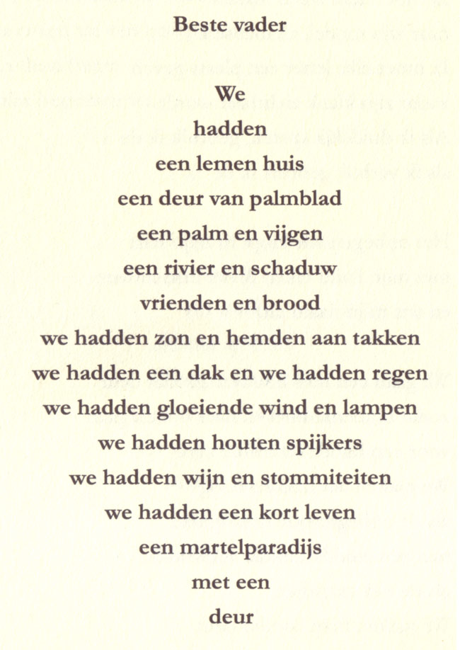 een van de gedichten van salah hassan...