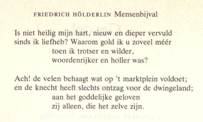 mensenbijval van holderlin...