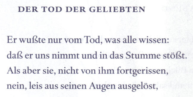 der tod der geliebten - eerste frase in het duits...
