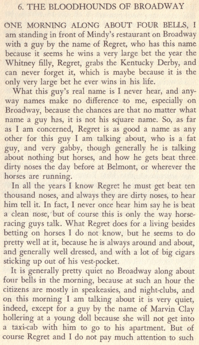 the bloodhounds of broadway...