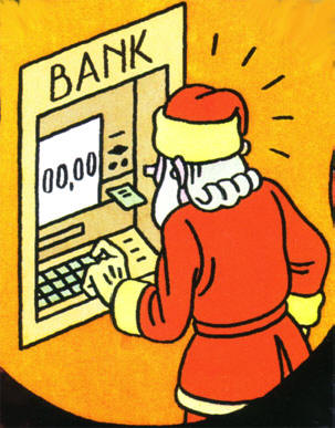 kerstman met een financieel probleem...