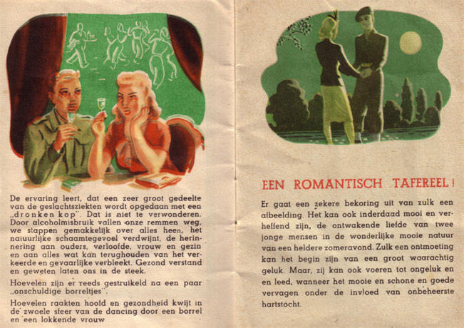 links een dronken kop...