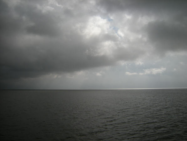 let op de merkwaardige horizon...