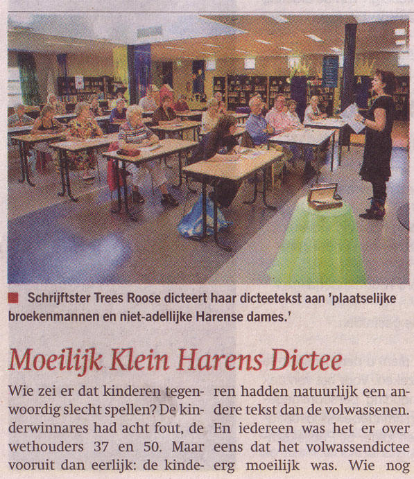 uit het harener weekblad...