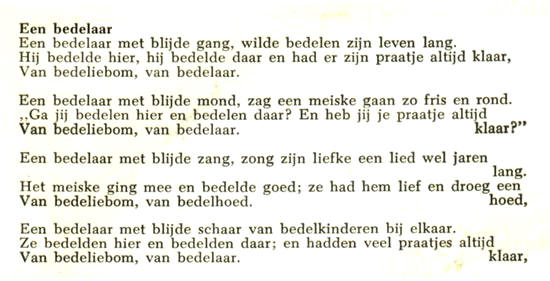 van bedeliedom van bedelaar...