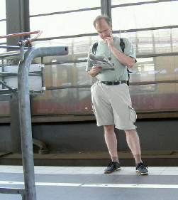 wachten op de trein...