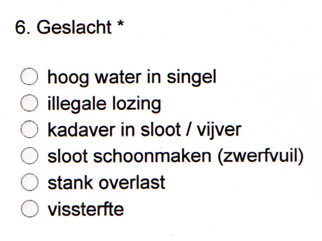 vink aan...