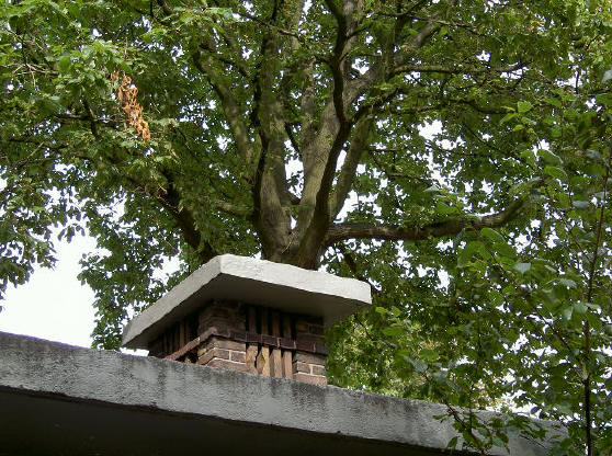 er staat ook een schoorsteen op het dak...