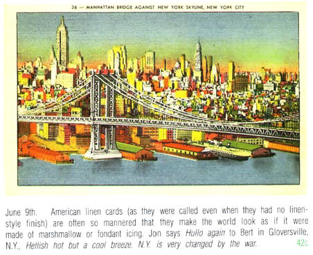 de new york-kaart uit 1942