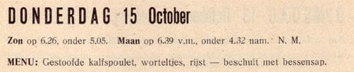menutip voor 15 oktober