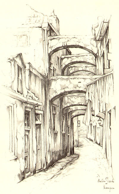 anton pieck - straatje in kampen...