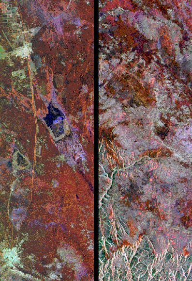 luchtfoto van de nasa waarop de muur is te onderscheiden...