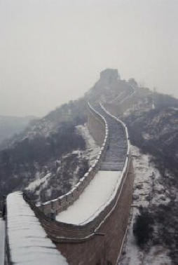 besneeuwde muur...