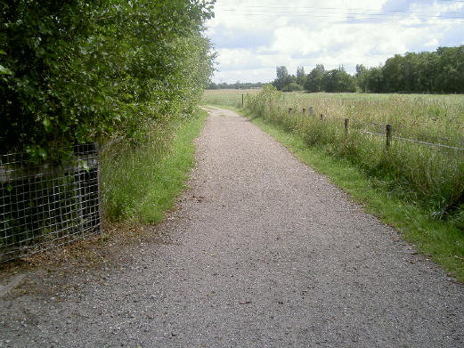 begin van het wandelpad
