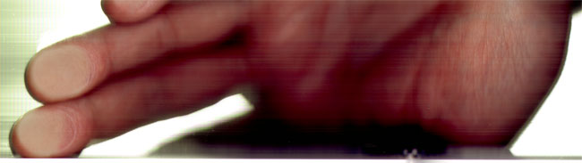 hand met tegenlicht
