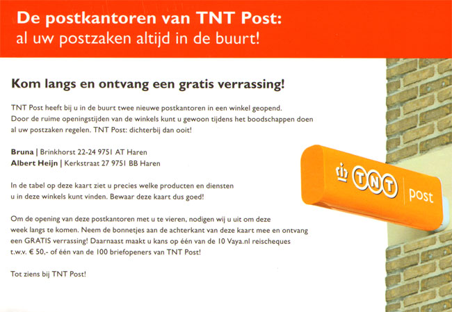 twee nieuwe postkantoren...