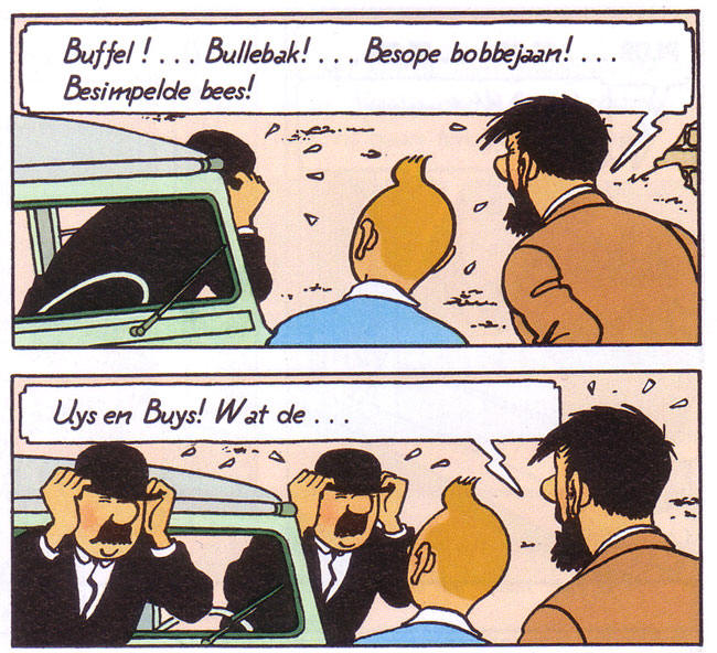 wegpiraat, doodrijder, dronkelap en wafelijzer waren de vloeken in het nederlands...