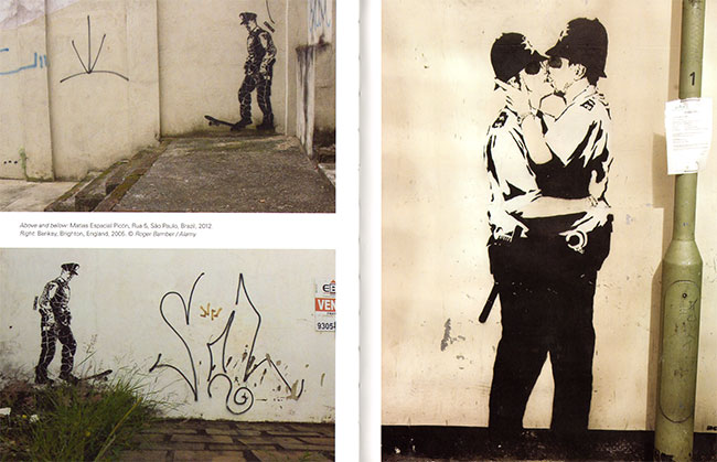 een epigoon in brazilië links en rechts banksy zelf