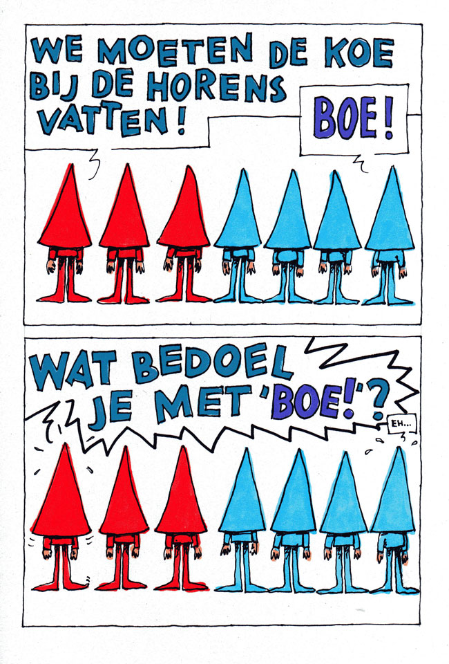 de koe bij de horens...