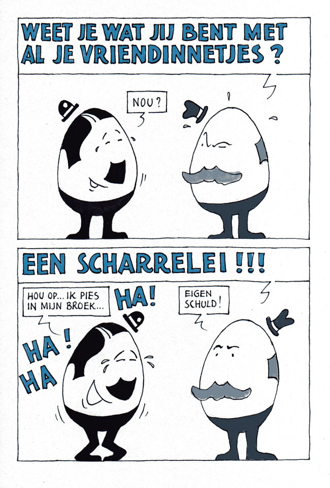 een scharrelei...