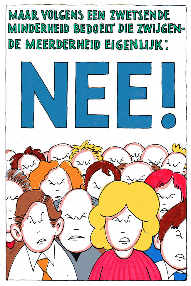zwetsende meerderheid...