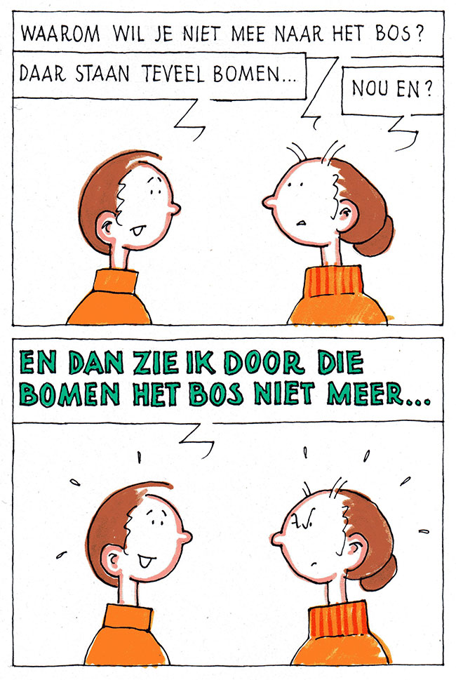 de bomen en het bos...