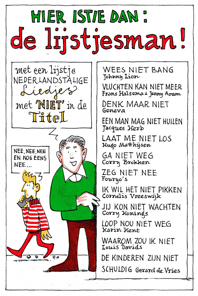 de lijstjesman...