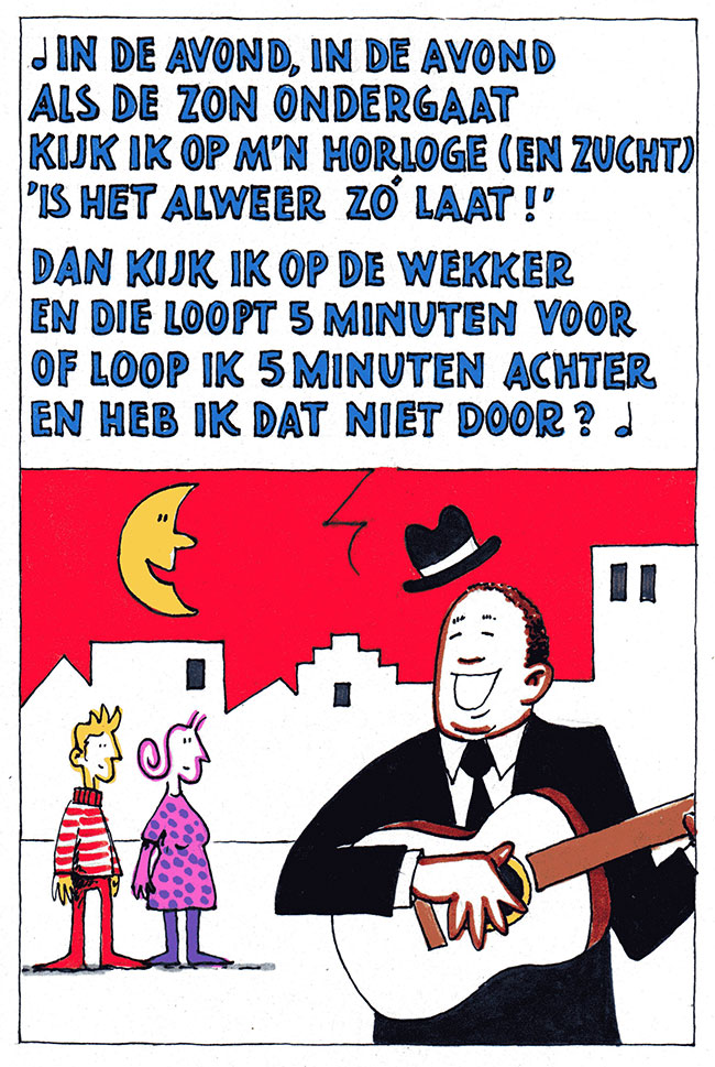 in de avond....