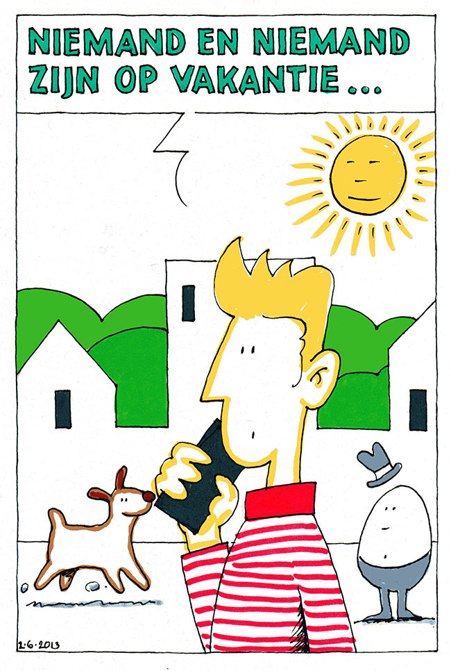op vakantie...
