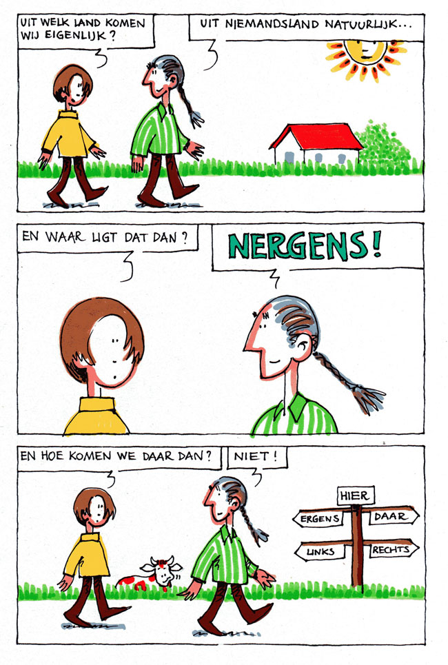 nergens...