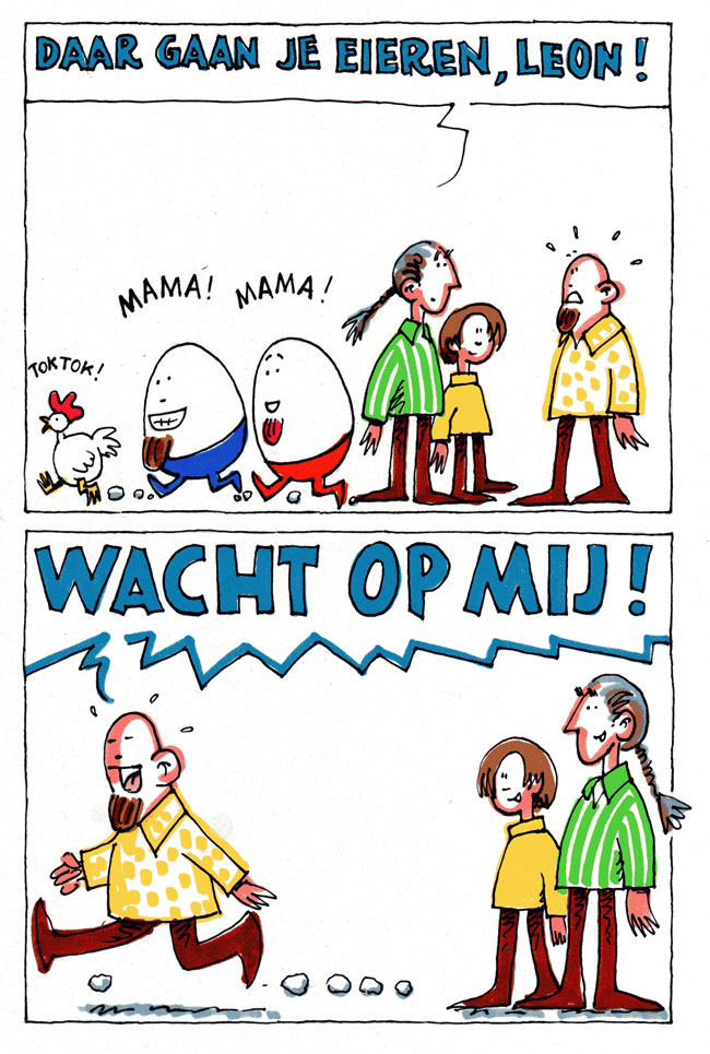 de eieren van leon...