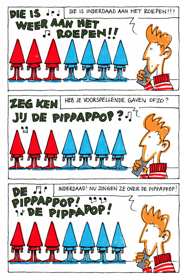aan het roepen...