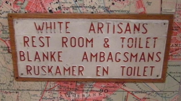 apartheid...