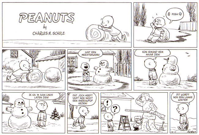 de sneeuwpop van Linus...