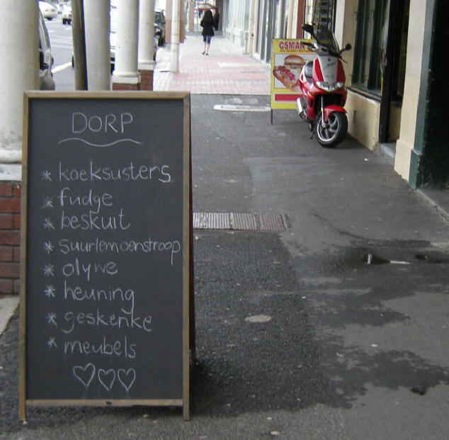 afrikaans reclamebord