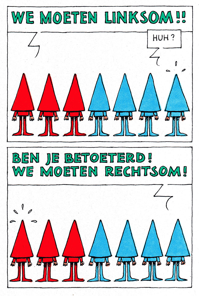 linksom of rechtsom?